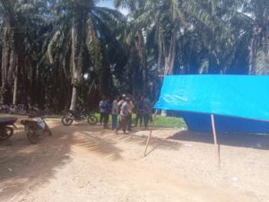Keterangan Foto : Ketika terpasang di Lahan "Rebut Paksa'