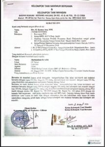 Foto : Drs H Karma Acu MM memberi kuasa ke Burhanuddin Daulay S Pd 