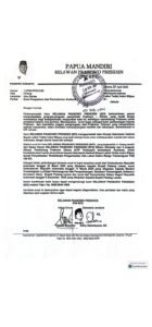 Foto : Surat Papua Mandiri Relawan Prabowo Presiden