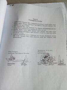 Foto : Kesepakatan PT BBIP ( Bukit Barisan Indah Permata ) dengan Drs H Karma Acu 