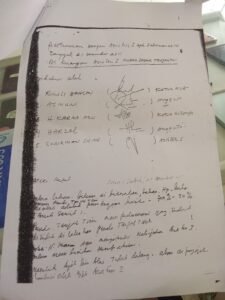 Foto : Surat Perjanjian kerja Dr Sudirman SH MH menjabat Asisten 
